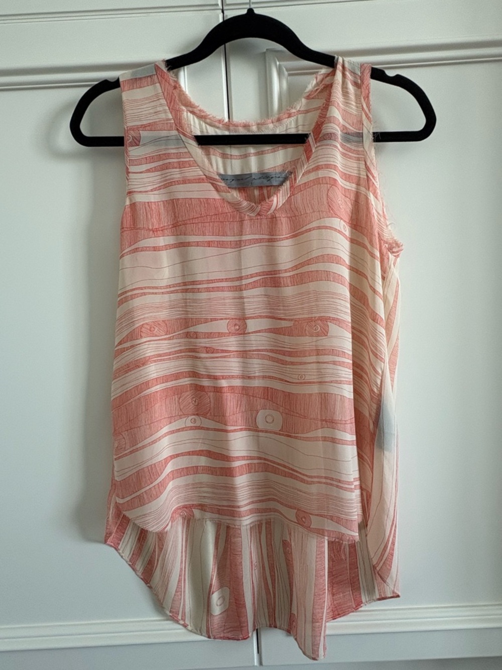 Raquel Allegra 100% Silk Sleeveless Blouse – Made in USA – Size 0